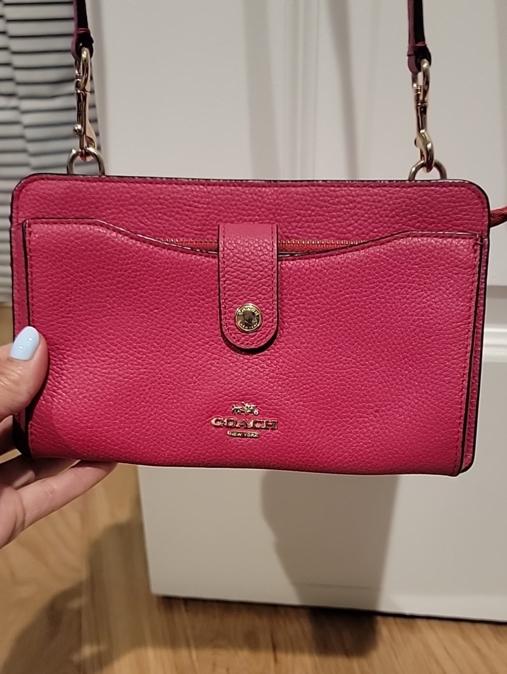 Coach Noa Pop-Up Messenger Leather Bag In Berry - Picture 3 of 17